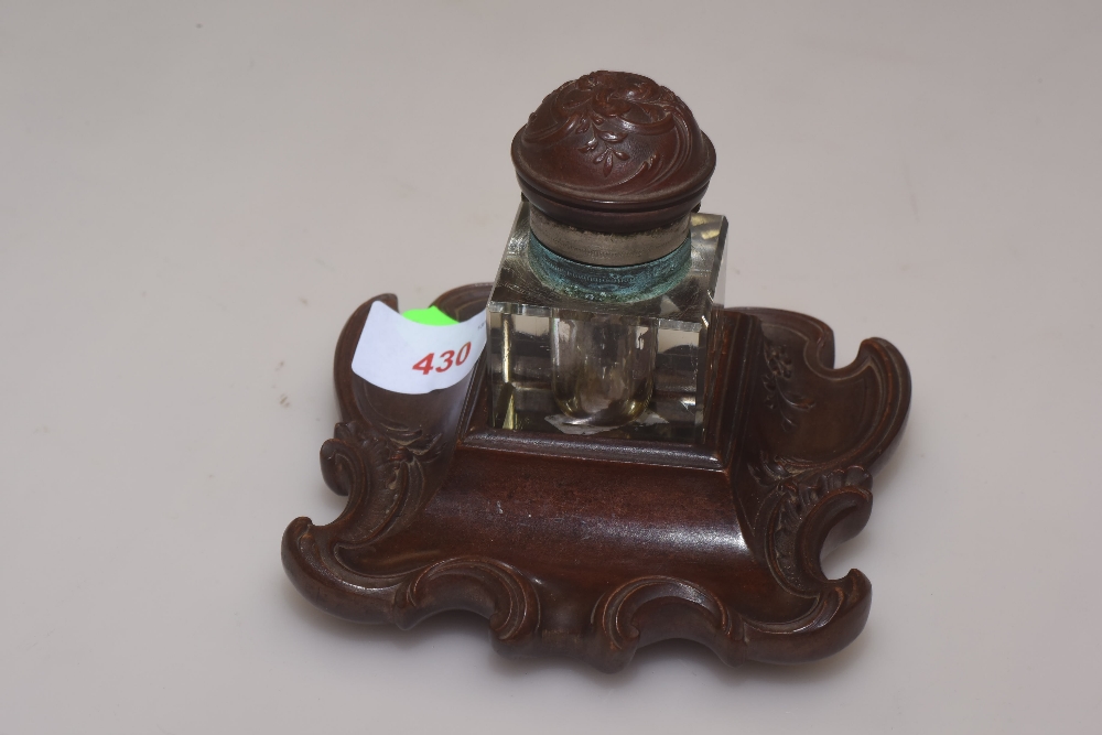 A Bakelite inkwell in the rococo taste