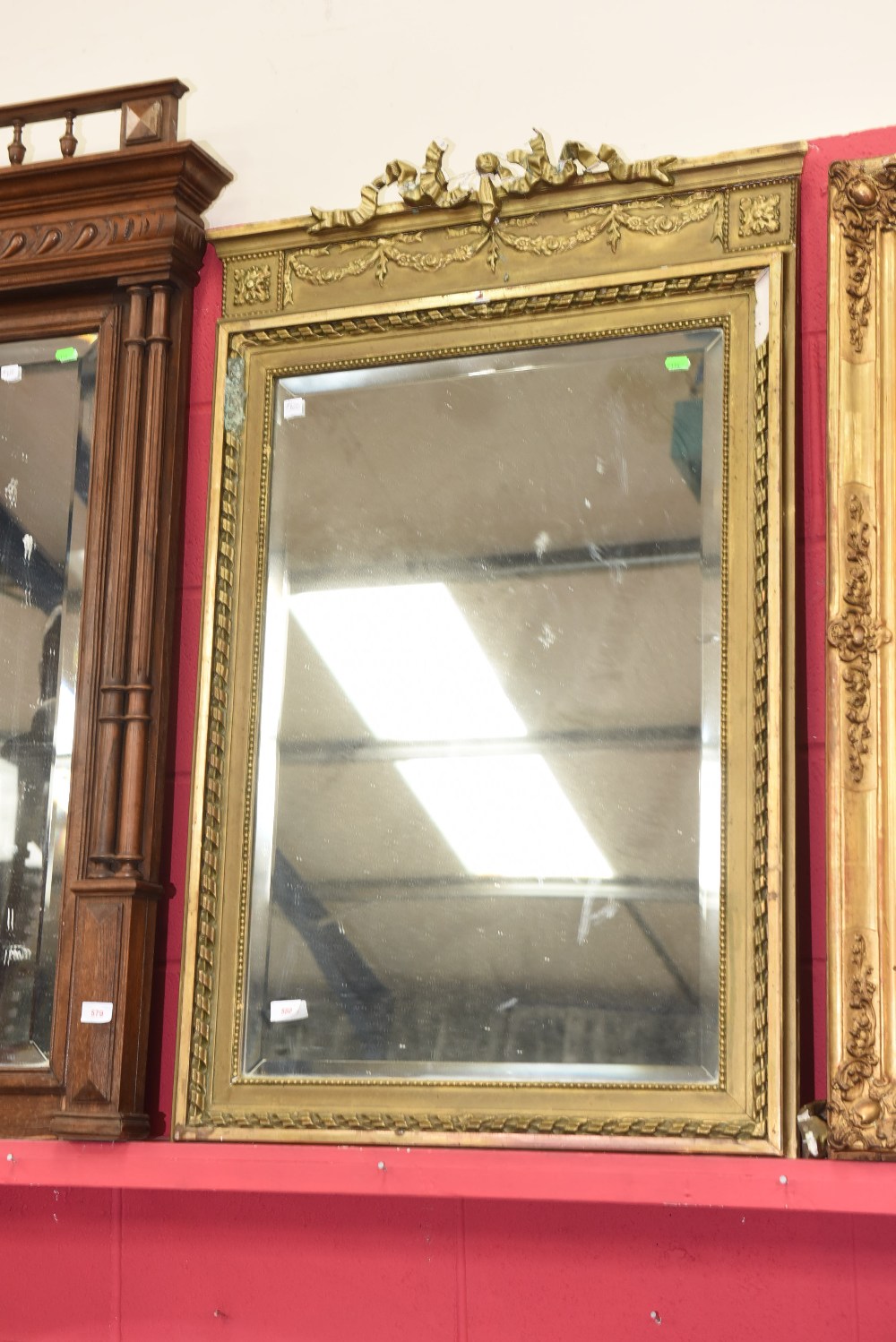 A gilt framed mirror, circa 1900