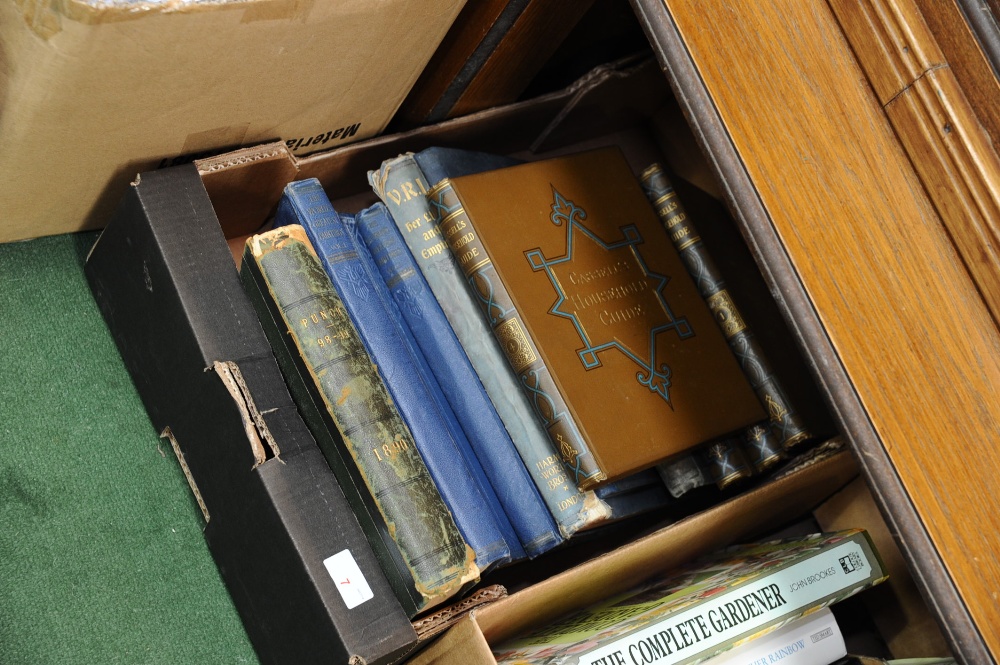 A box of books inc. art reference, Cassell`s Housekeeping Guide, etc.