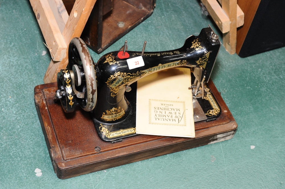 A vintage Singer sewing machine