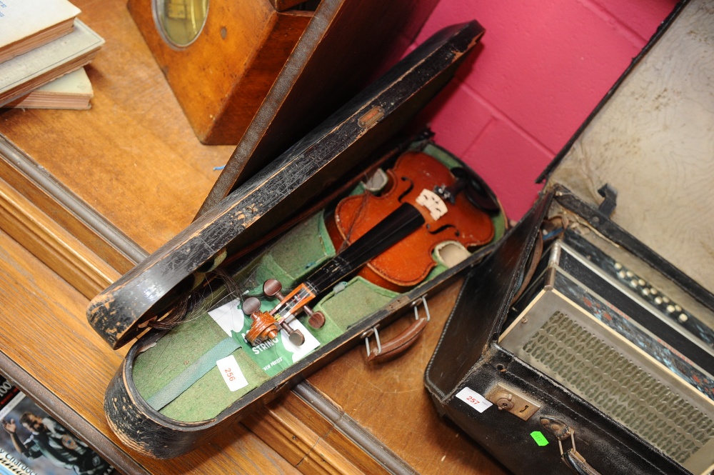 A Violin and bow in case