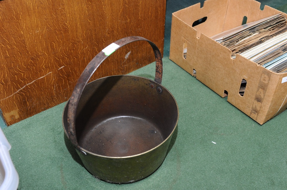A 19th century brass pan