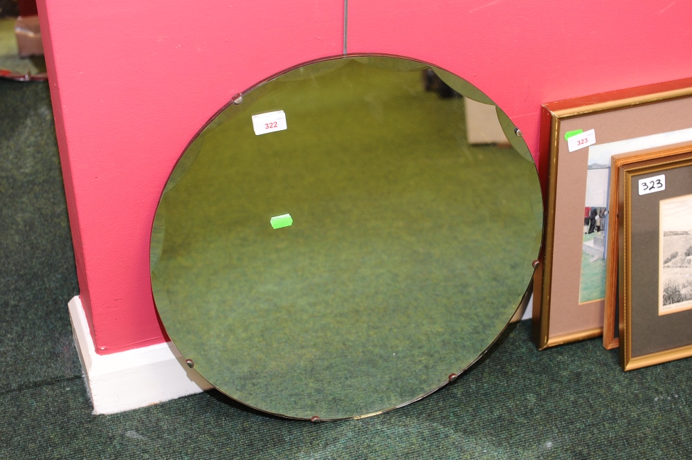 A 1930`s frameless mirror