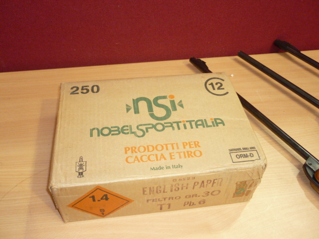Shotgun English Classic 65mm No. 6 30g paper case 12g cartridges by Nobel Sport Italia one box of