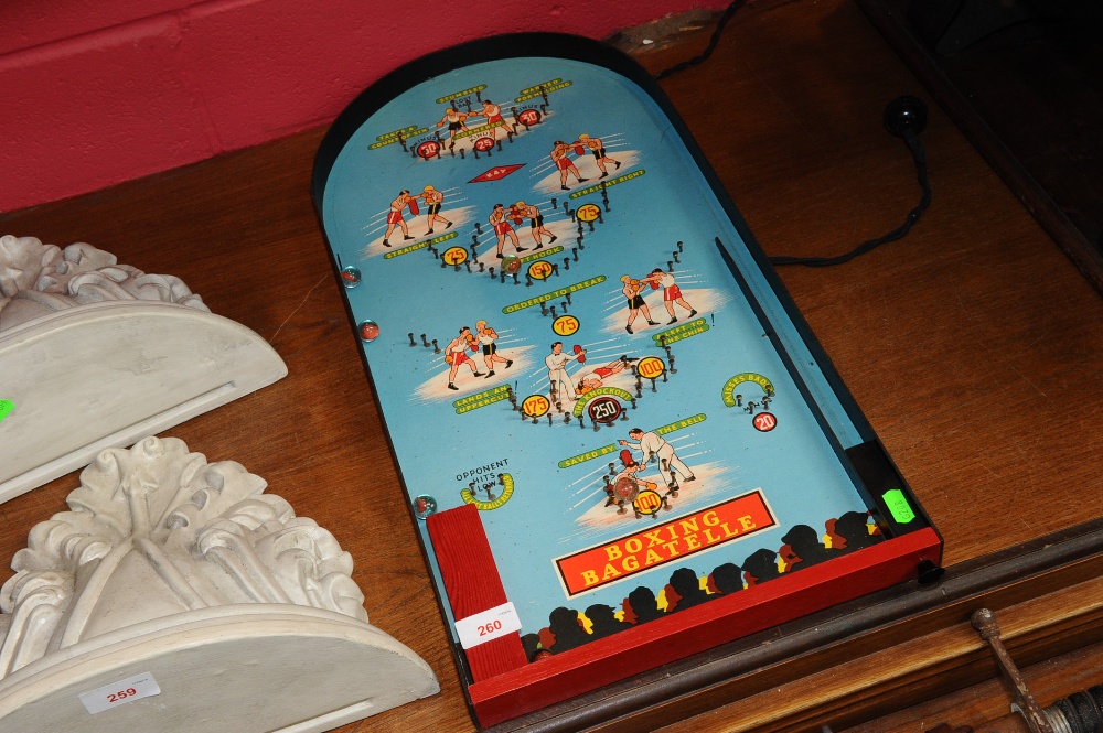 A vintage painted "Boxing Bagatelle" game by Kay