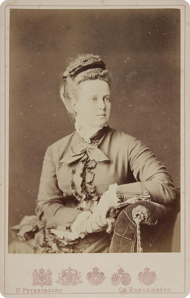 Photographie de Bergamasco. Circa 1874. La Grande Duchesse Marie Alexandrovna (1853, Tsarskoe-