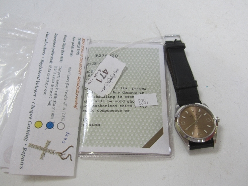 A GENTLEMAN`S OYSTER PERPETUAL ROLEX WRISTWATCH.