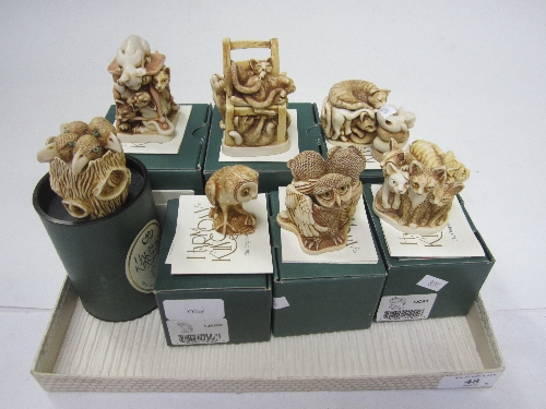 A COLLECTION OF SEVEN HARMONY KINGDOM MODELS, each boxed. (7)