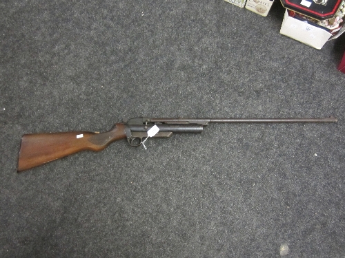 A WEBLEY SERVICE AIR RIFLE MARK II, .22 calibre, walnut stock, 107cm. overall.