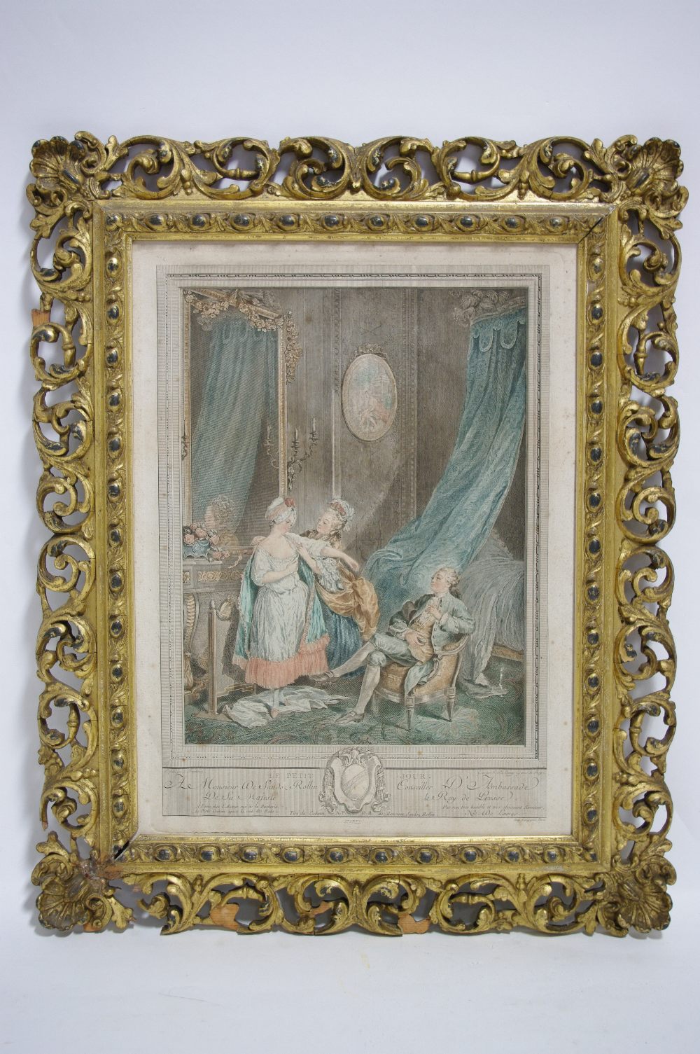 N. de LAUNAY, after S. FREUDBERG, & A.P. BAUDOUIN. A pair of 18th century coloured engravings - Image 2 of 4