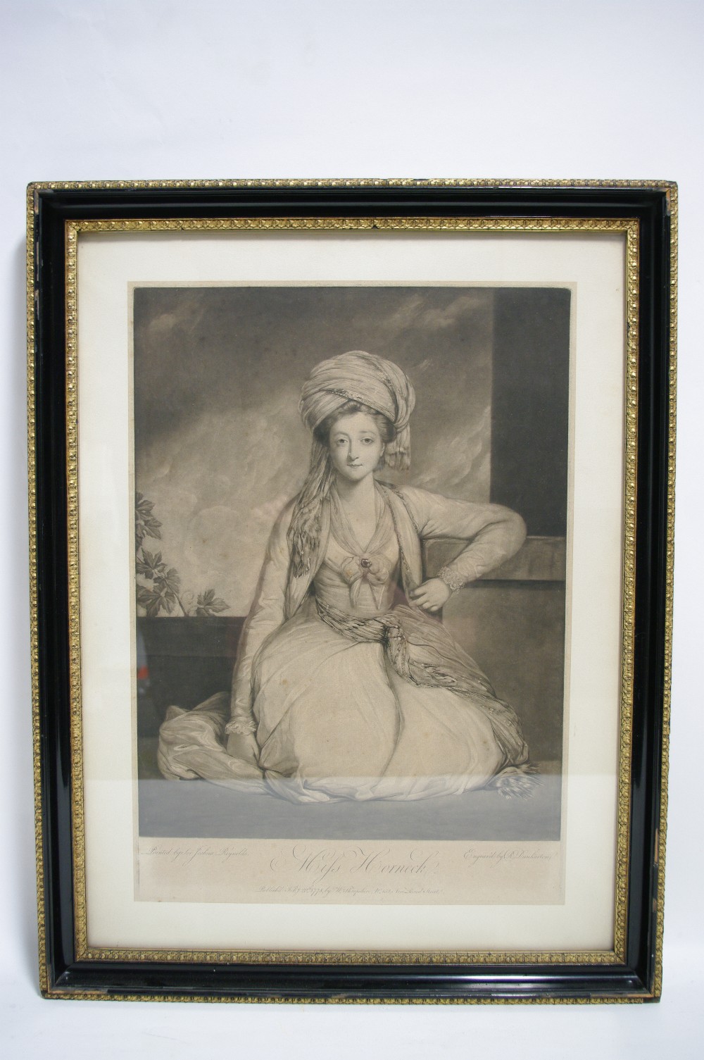 THOMAS WATSON, after Sir JOSHUA REYNOLDS. An 18th century black & white mezzotint engraving of Mrs - Image 2 of 3