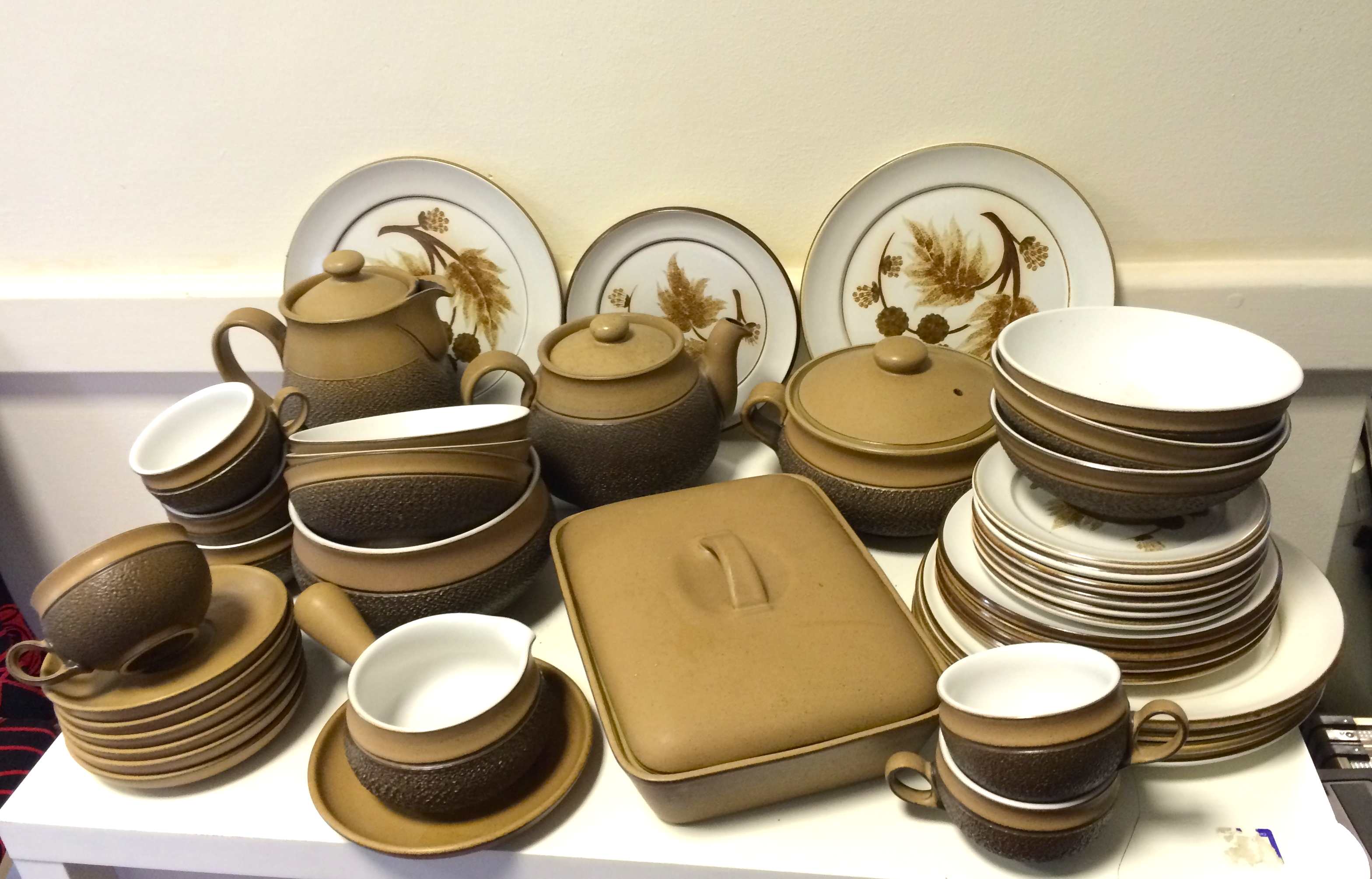 Large collection of Denby table ware.