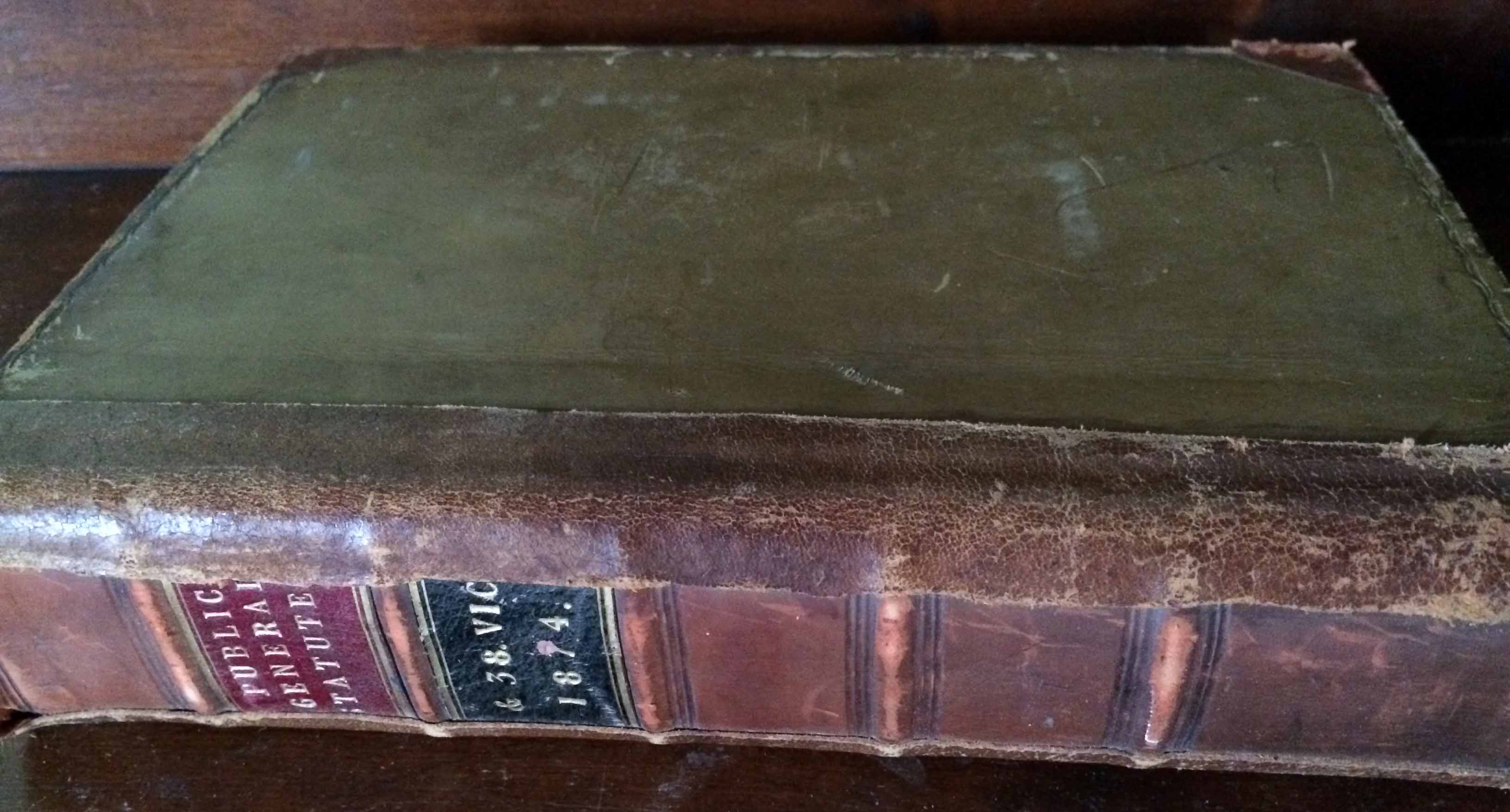 Victorian Law Statutes 1874 - Leatherbound