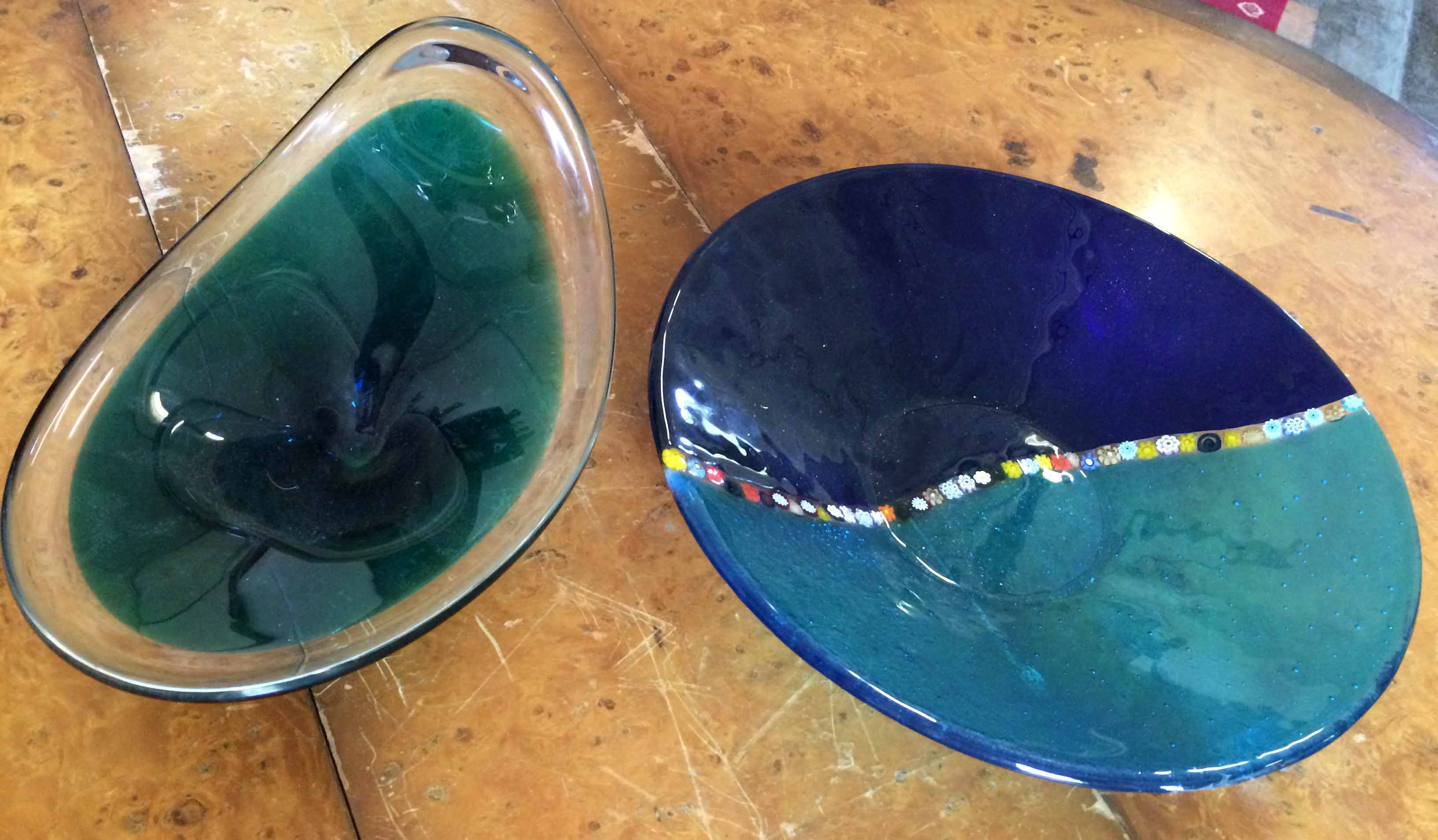 Millefiori art glass bowl plus 1960s Swedish bowl