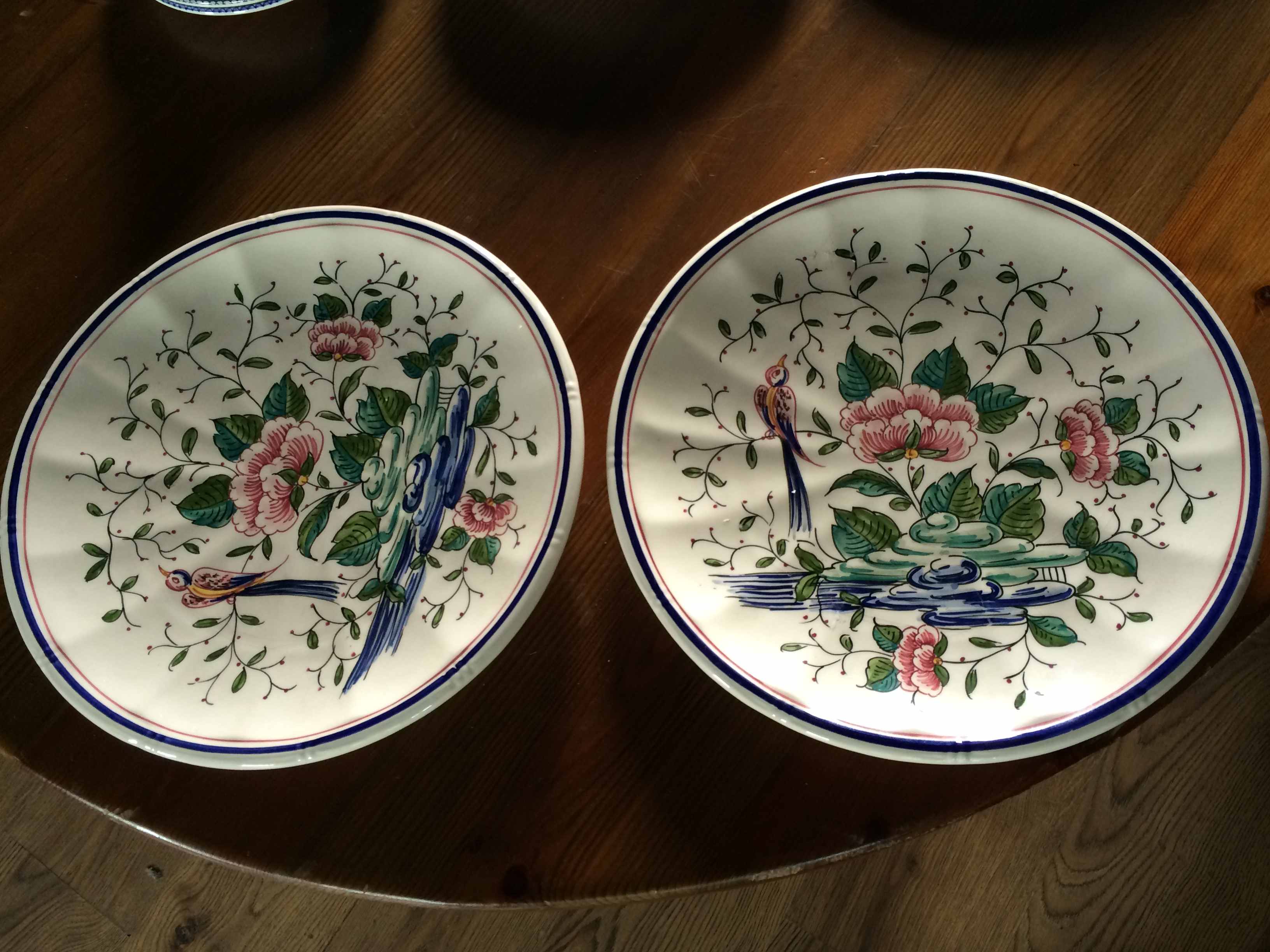 Pair decorative wall plates Portugal