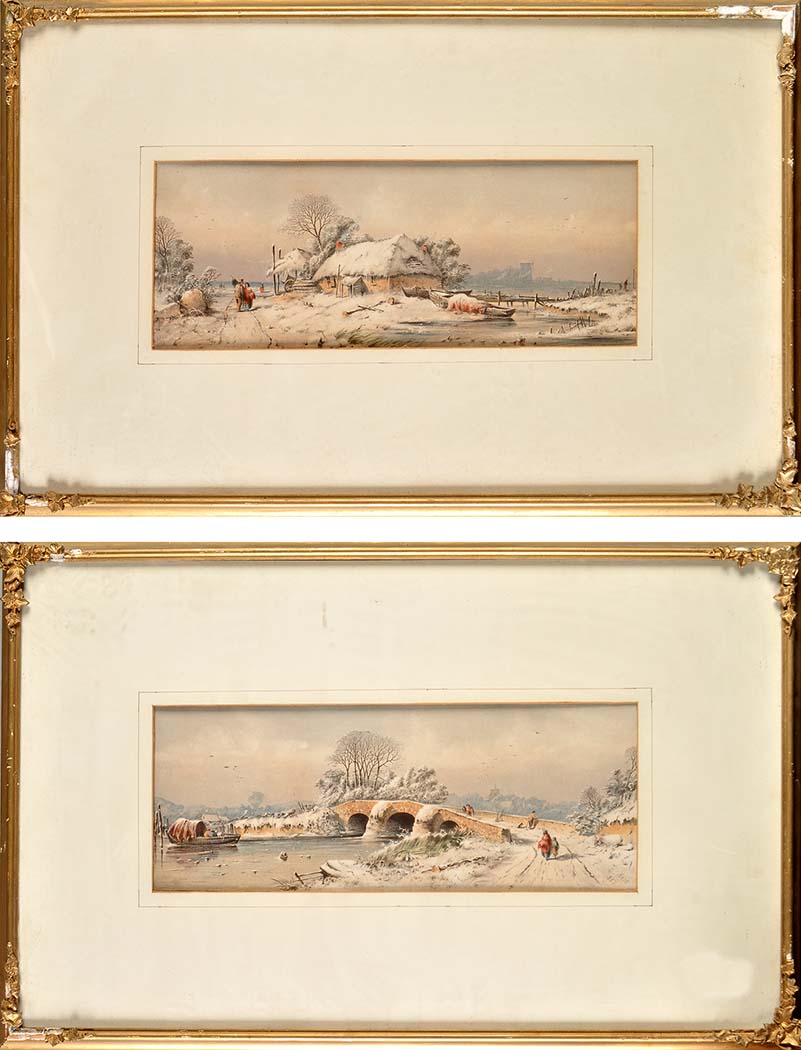 George James Knox
(1810-1897)
WINTER LANDSCAPES
signed and dated 1867/68 in the plate