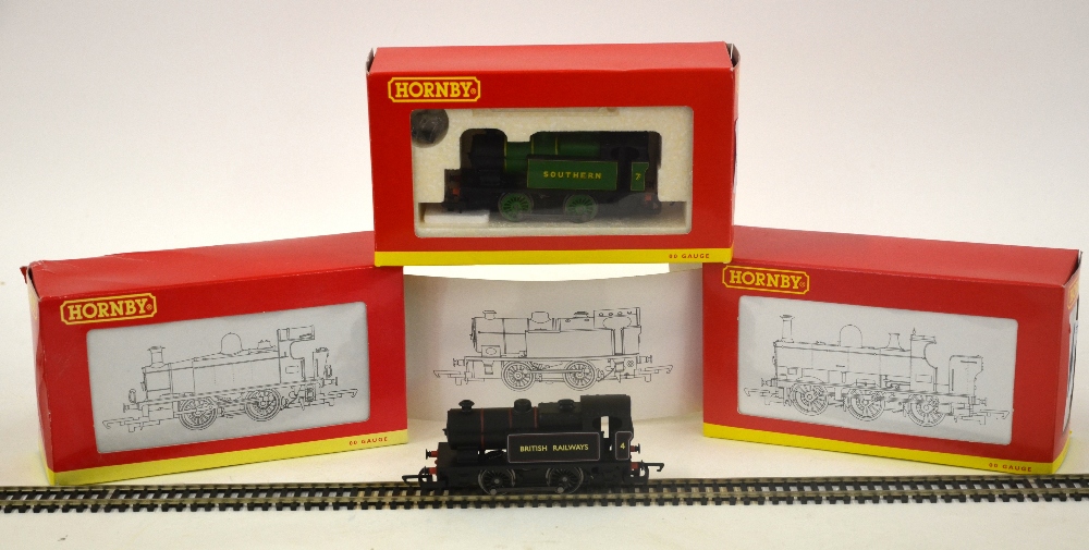 Four Hornby 00 gauge locomotives, R2439, R2665, R2198 and R2245, all mint and boxed