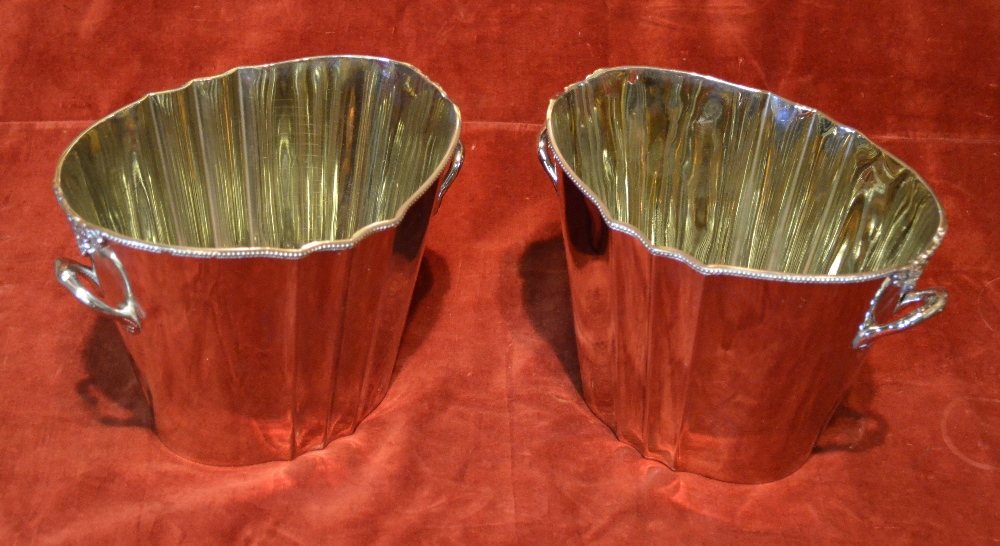 A pair of oval two-handled ice-buckets - Image 2 of 2