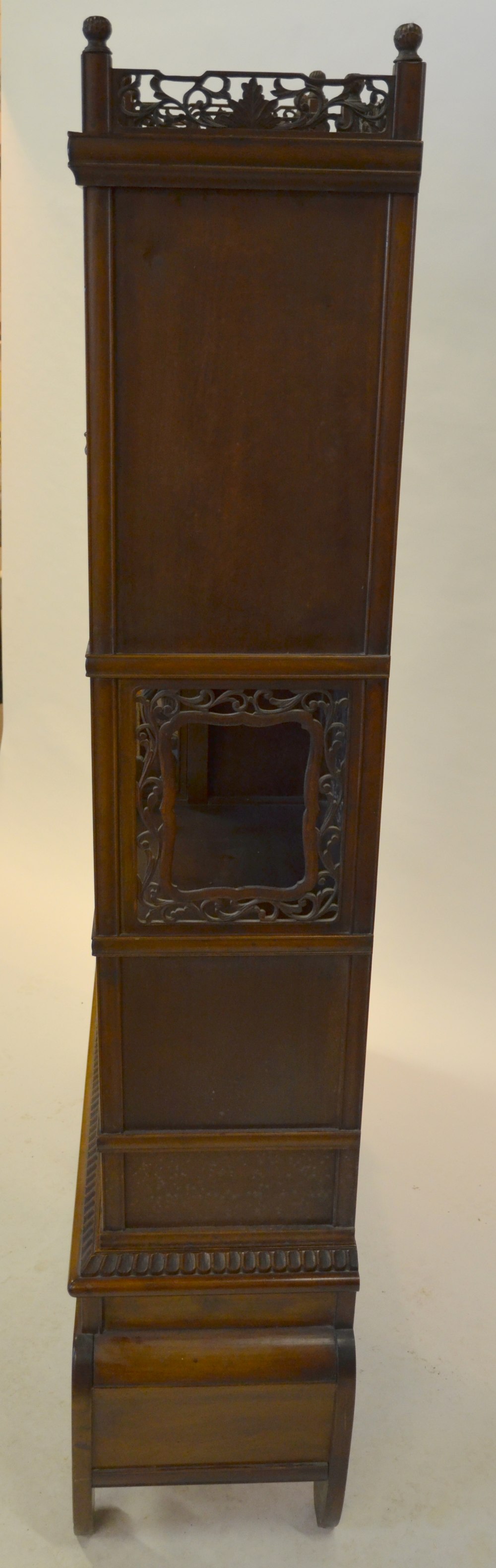 A Japanese open display cabinet comprising five cupboards above two small drawers, the doors both - Image 6 of 9