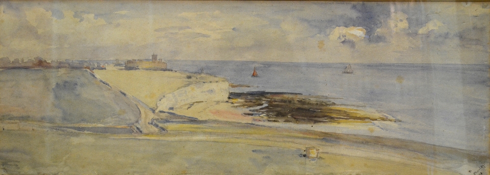 P. Morley - Toss Bay, Northforland Broadstairs painted from Adlington Knoll near light house',