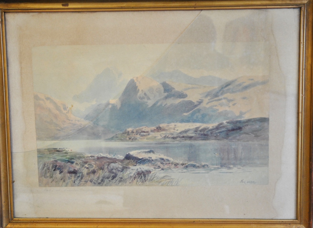 Various watercolours - English school - An extensive view  with stone bridge and figures, - Image 20 of 21