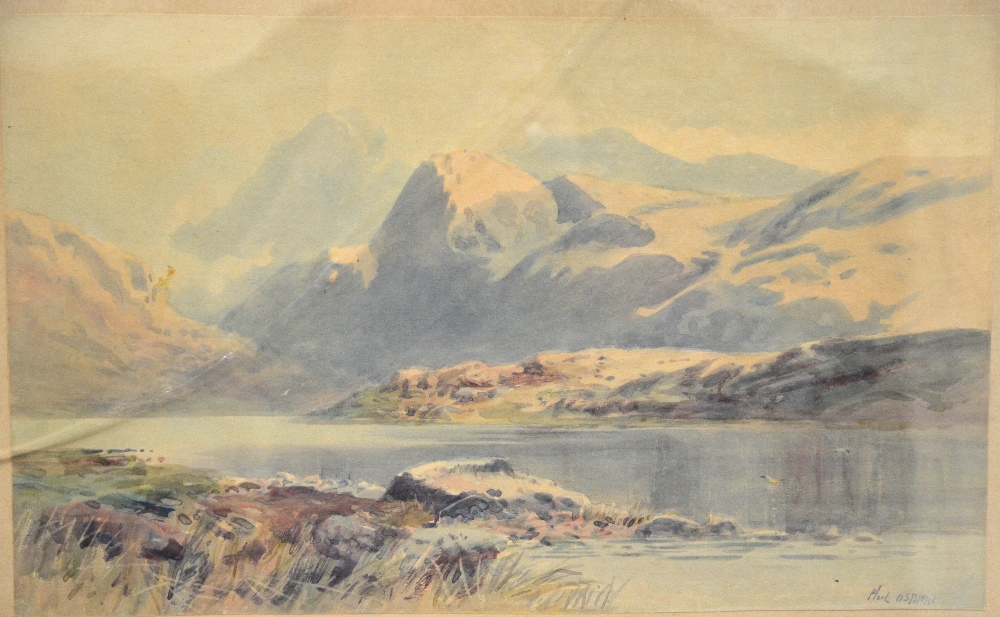 Various watercolours - English school - An extensive view  with stone bridge and figures, - Image 19 of 21