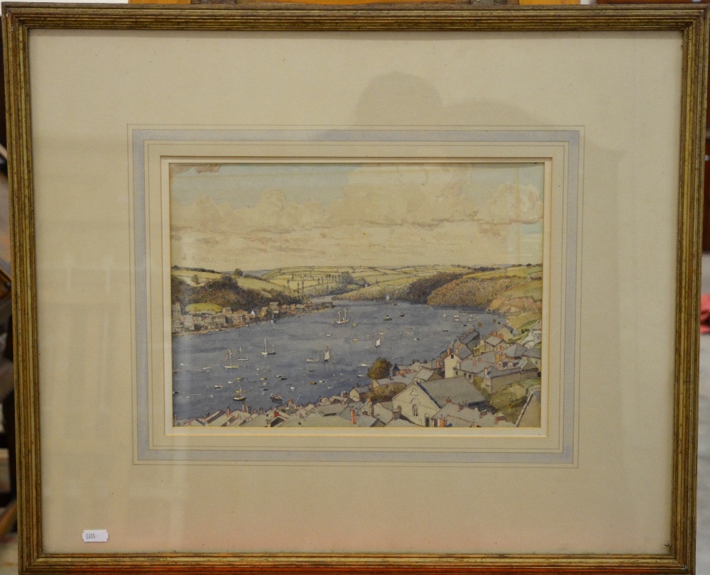 Various watercolours - English school - An extensive view  with stone bridge and figures, - Image 2 of 21