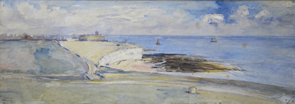 P. Morley - Joss Bay, Northforland Broadstairs painted from Adlington Knoll near light house',