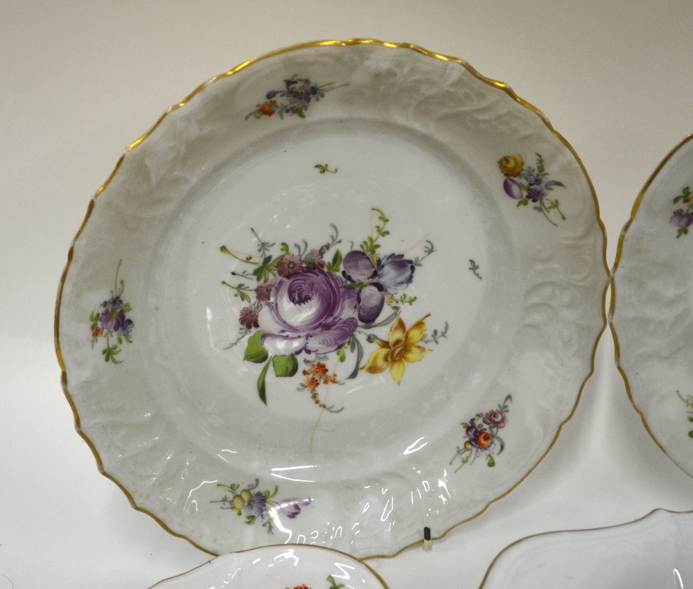 An extensive Tiefenfurt porcelain dinner service decorated in the Dresden style with polychrome - Image 2 of 3