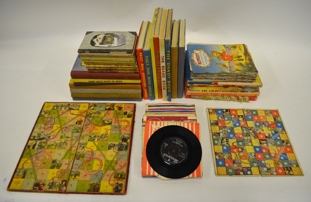 A quantity of vintage children's annuals and volumes, to/w a small quantity of ep records (box) - Image 2 of 2