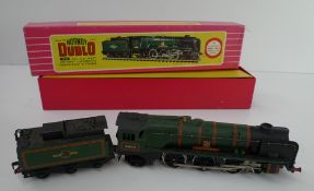 A Hornby Dublo No.2235 4-6-2 SR West Country Locomotive "Barnstable" and tender in original box