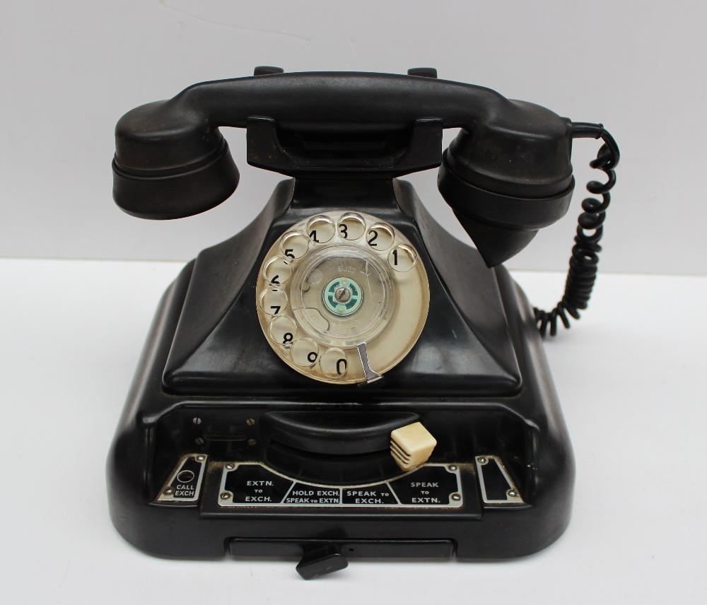 A Bakelite bell-set no.44 telephone, with a selector - Image 2 of 3