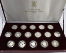 Royal Mint - The Royal Marriage Commemorative Coin Collection 1981 comprising sixteen coins cased