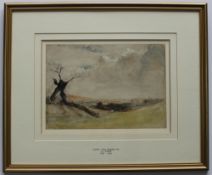 Attributed to A J Stark London - From Highgate Hill Watercolour 22 x 32cm