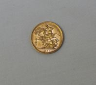 A Victorian gold sovereign dated 1894 with Melbourne Mint Mark