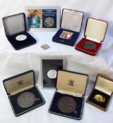 A 1992 commemorative silver medal struck to celebrate the millennium of the High Sheriff, together
