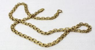 An 18ct yellow gold oval link necklace, approximately 12.5 grams