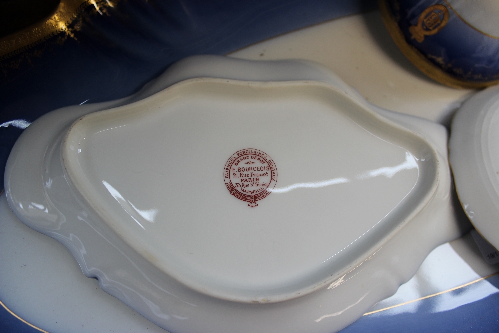 An extensive French porcelain dinner set comprising a large meat plate 52cm long another meat - Image 10 of 11