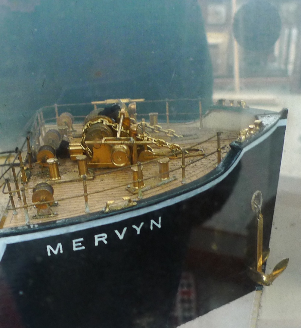 A mahogany cased half section model of the SS Mervyn, Built by W M Pickersgill & Sons Ltd, - Image 4 of 4