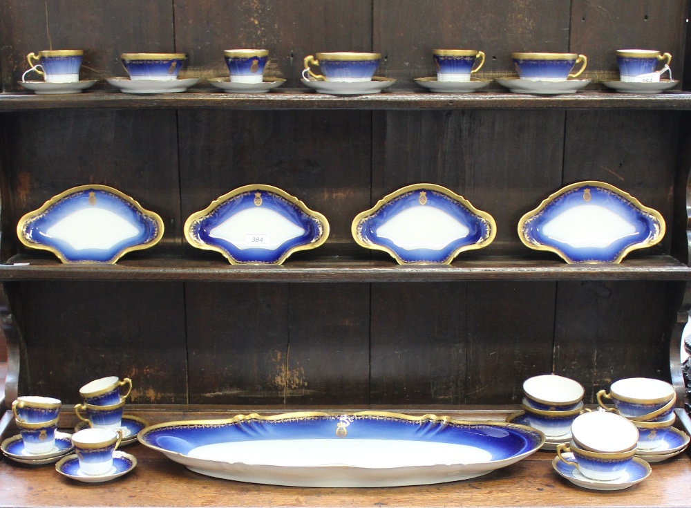 An extensive French porcelain dinner set comprising a large meat plate 52cm long another meat - Image 8 of 11