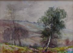 Charles Potter The Silver Birch Watercolour Signed 24 x 33cm