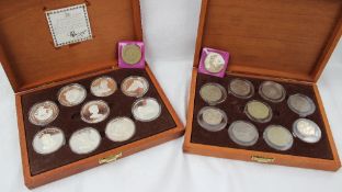 The Birmingham Mint- Queens of the British Isles - A collection of nine solid silver medals, No.