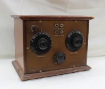 A general electric co ltd gecophone crystal radio receiver model BC3000, single valve in mahogany