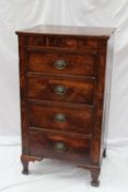 A 19th century mahogany chest the rectangular top above four long drawers on bracket feet, 67cm wide