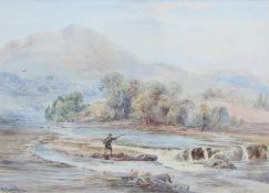 W Appleton  Llangollen Watercolour Signed and inscribed 25 x 35cm