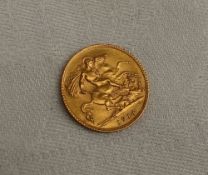 A George V gold half sovereign dated 1914