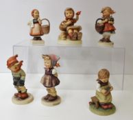 Six Goebel figures by M.J Hummel including Autumn Harvest, Which Hand, March Winds etc