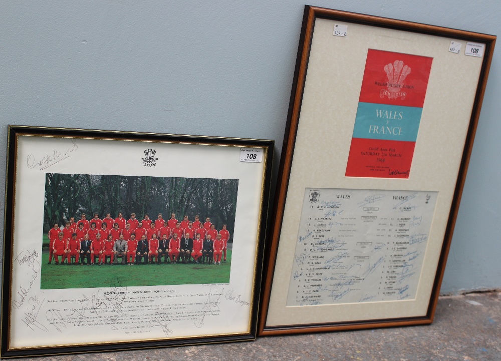 A Wales V France match programme played at Cardiff Arms Park, Saturday 21st March, 1964, split and