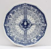 A Bristol Porcelain and Glass Company plate commemorating Sheffield Wednesday winning the 1906-07