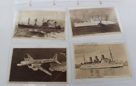 Circa 42 postcards depicting cruise liners, cargo ships etc